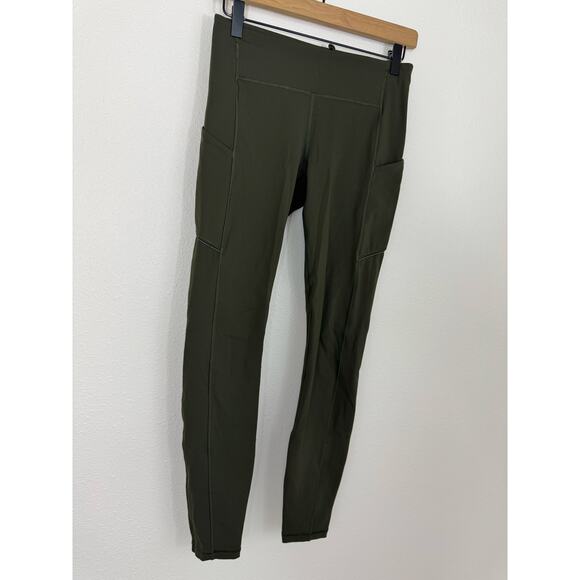 Lululemon Speed Up Mid-Rise Tight Leggings Dark Olive Size 6 - Picture 2 of 10